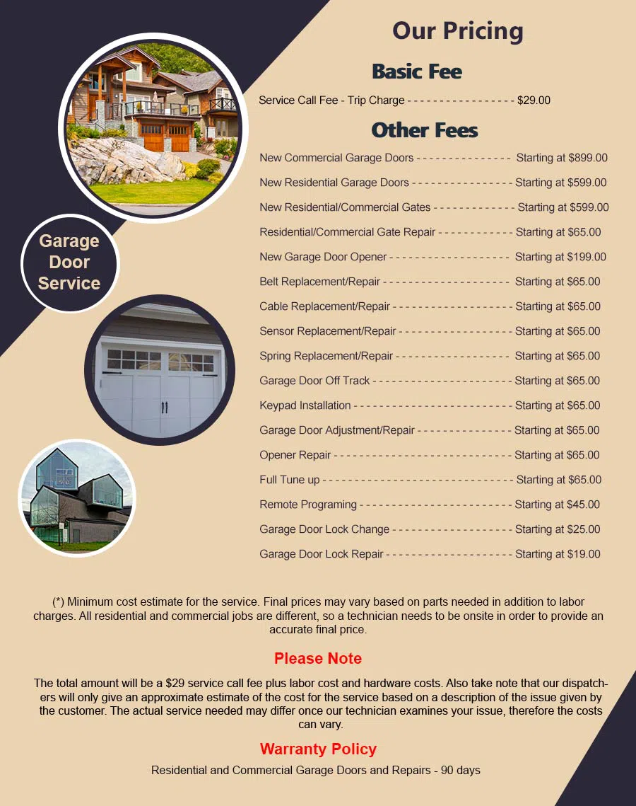 Garage Door Mobile Service Farmington Hills, MI 248-397-4562